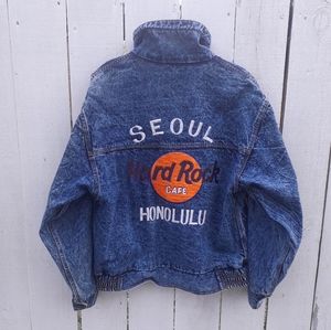 RARE Vintage GUESS Denim Jacket Hard Rock Cafe